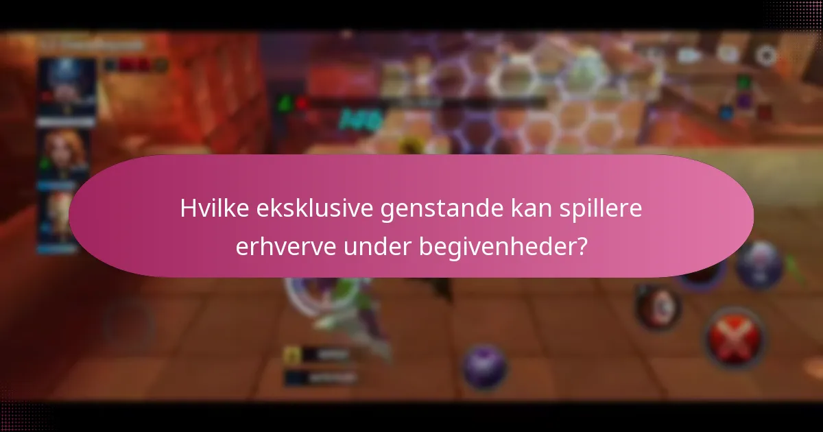 Hvilke eksklusive genstande kan spillere erhverve under begivenheder?