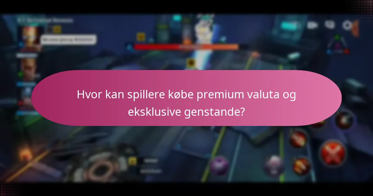 Hvor kan spillere købe premium valuta og eksklusive genstande?